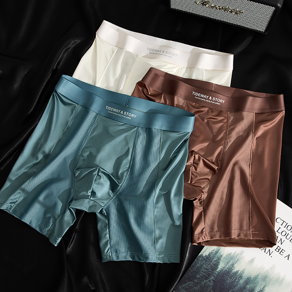 Multi Pack Underwear - 3PCS/Pack Luxury Satin-like Boxers Man Cool