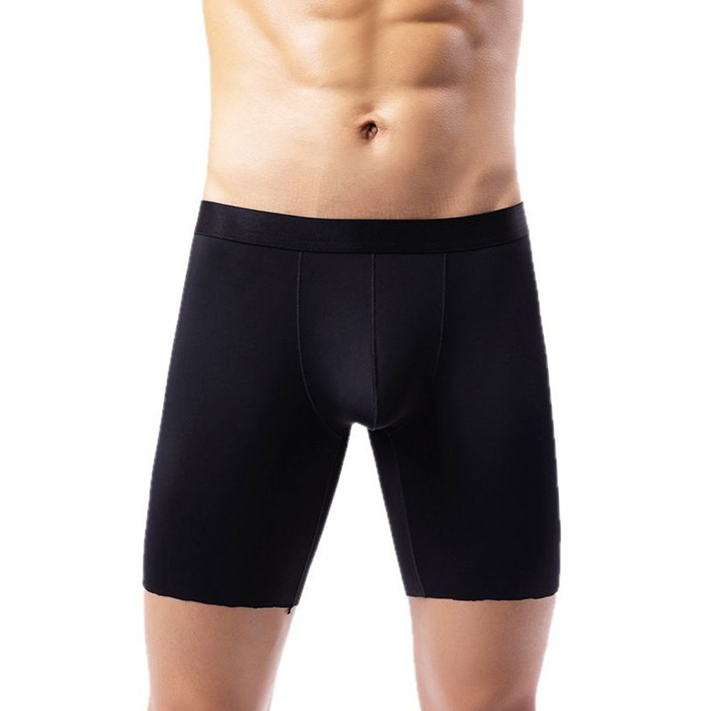 Men Ice Silk Long Leg Shorts B - Long Leg Trunk Men のレビューと価格