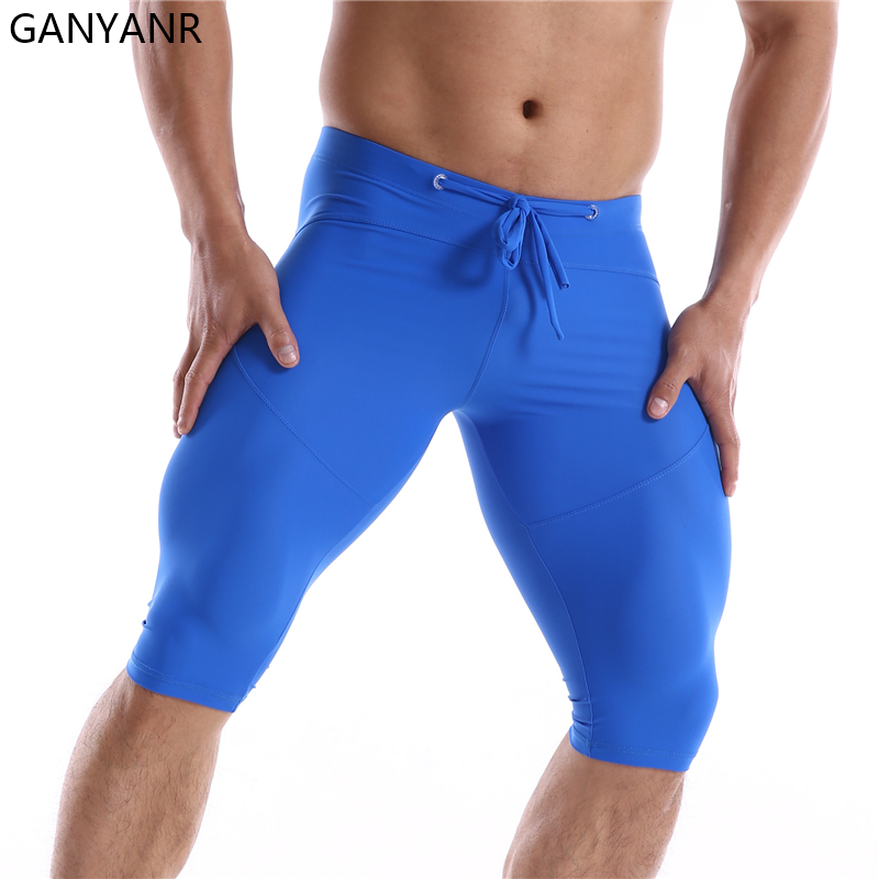 GANYANR Running Tights Men Com - Compression Shorts Athletes のレビューと価格