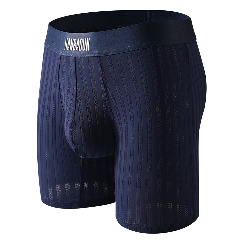 Men Ice Silk Long Leg Shorts B - Long Leg Trunk Men のレビューと価格