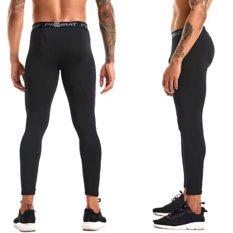Running Tights Men Shorts Spor - Compression Long Pant のレビューと価格