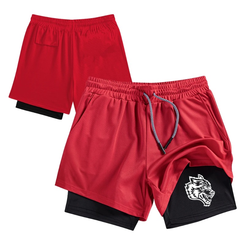 Streetwear Men's Double Layer  - Compression Shorts Athletes のレビューと価格
