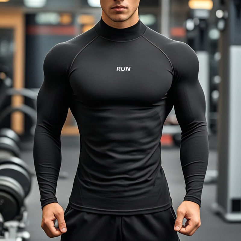 Men's Running Turtleneck Quick - T Shirt Tight Fit のレビューと価格