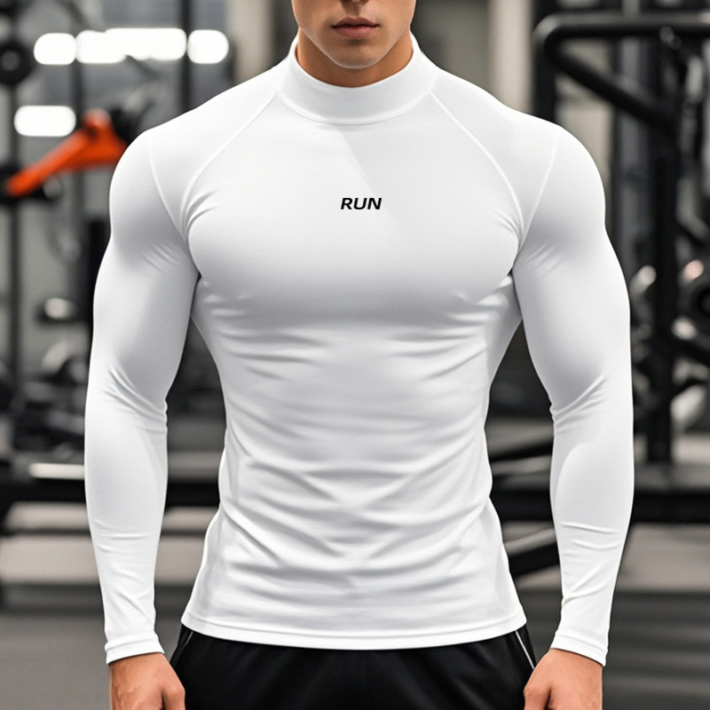 Men's Running Turtleneck Quick - T Shirt Tight Fit のレビューと価格