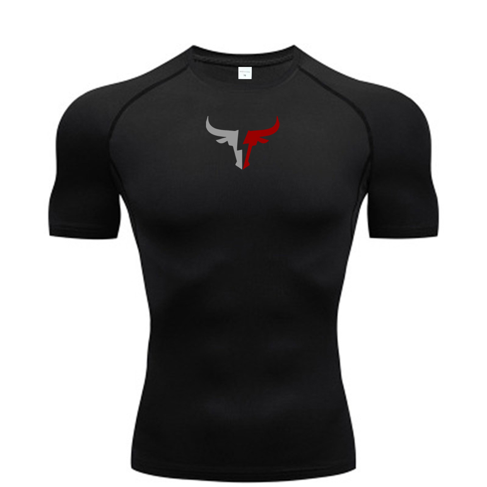 Men's bull head compression T- - T Shirt Tight Fit のレビューと価格