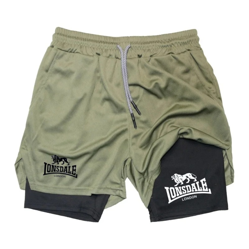 Print 2 in 1 Running Shorts fo - Compression Shorts Athletes のレビューと価格