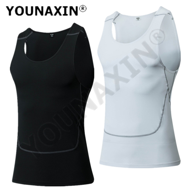 Men Black Sport Skinny Vest Ti - T Shirt Tight Fit のレビューと価格