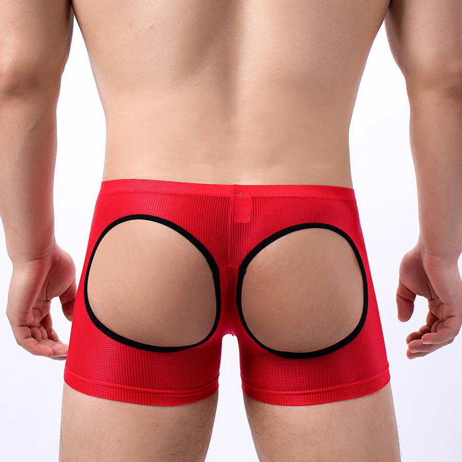 Men's Open Butt Boxer Shorts M - Mesh Sport Boxer のレビューと価格