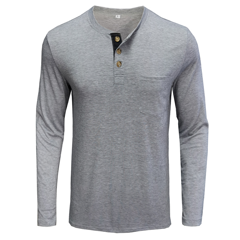 Men's Long Sleeve Henley Style - Undershirt Crew Neck のレビューと価格