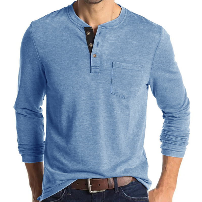 Men's Long Sleeve Henley Style - Undershirt Crew Neck のレビューと価格