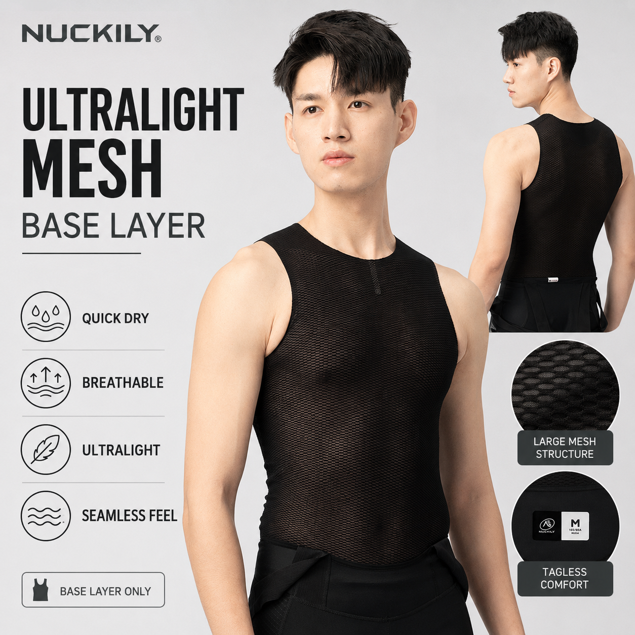 NUCKILY Men Cycling Base Layer - Sleeveless Undershirt のレビューと価格
