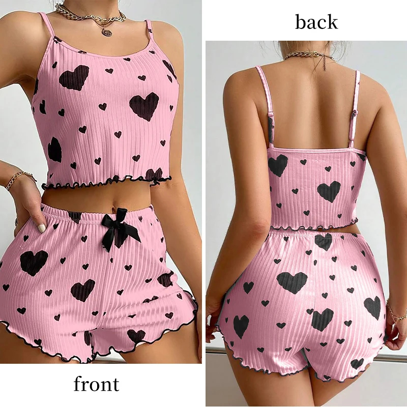 Women Sleepwear Set 2 Piece Sh - Suspender Tank Top のレビューと価格