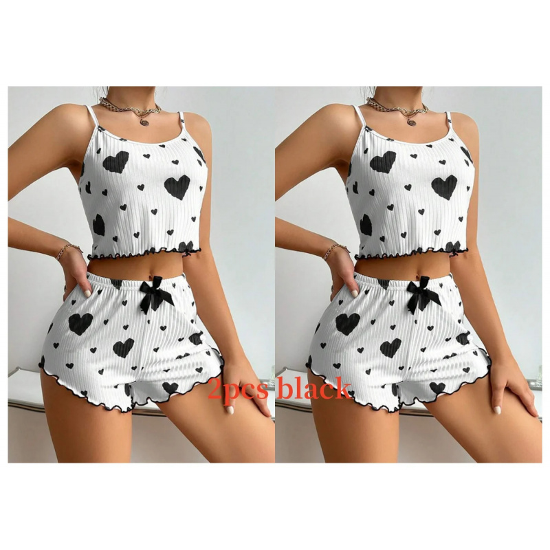 Women Sleepwear Set 2 Piece Sh - Suspender Tank Top のレビューと価格