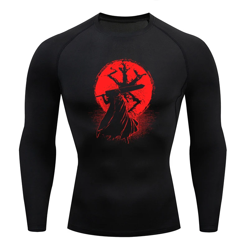 Sportswear for Men Gym Anime B - T Shirt Tight Fit のレビューと価格