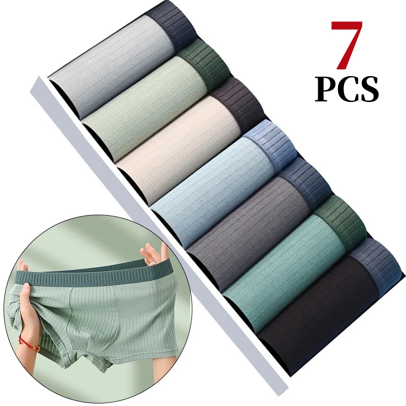 7Pcs/Lot Men's Cotton Underwea - Boxer Brief Pack Cotton のレビューと価格