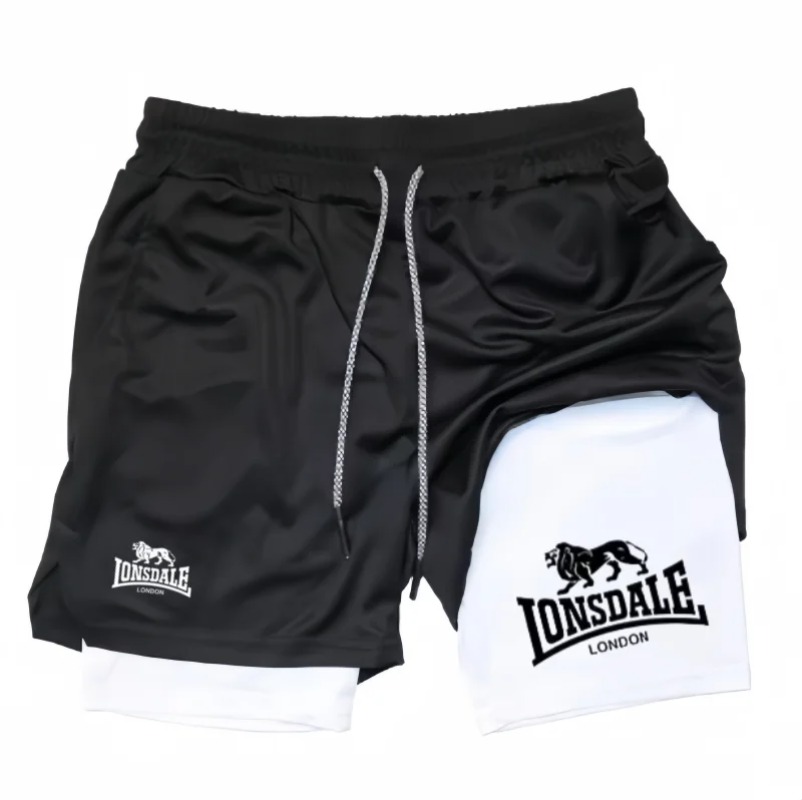 2in1 Running Shorts for Men Gy - Compression Shorts Athletes のレビューと価格