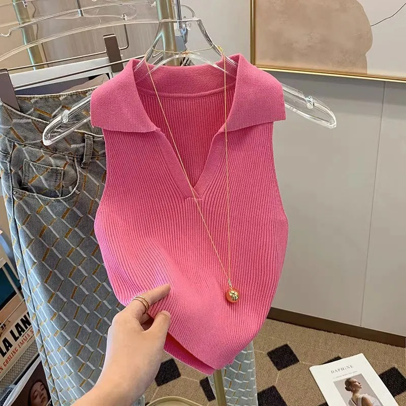 Women's Rose Ribbed Knit Tank  - Tank Top Ribbed のレビューと価格
