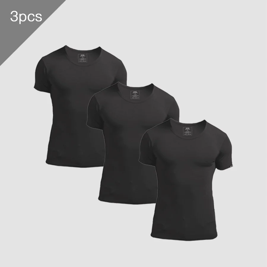 3PCS Men's Summer Short Sleeve - Undershirt Crew Neck のレビューと価格