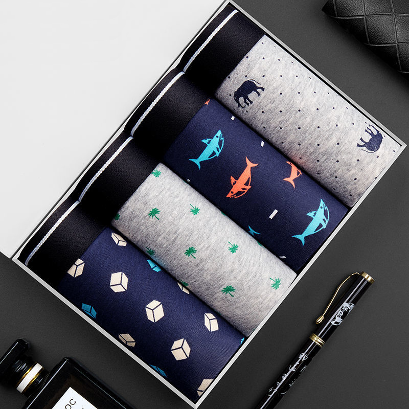4pcs Men's Panties Sexy Shorts - Boxer Brief Pack Cotton のレビューと価格
