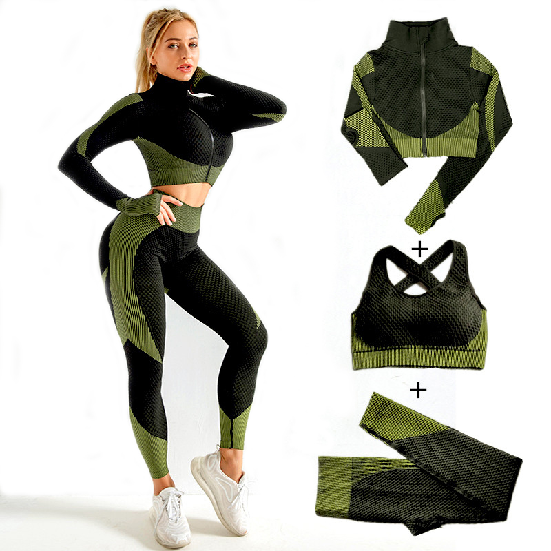 Women Seamless Yoga Sets 2Pcs/ - Compression Long Pant のレビューと価格