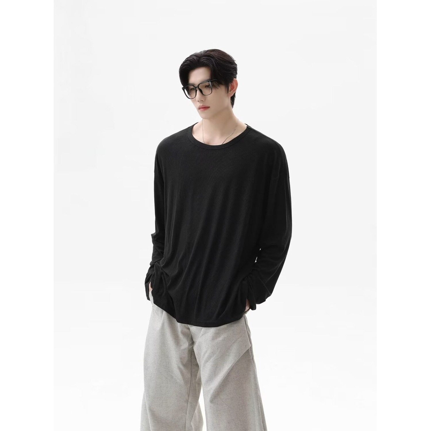 2026 Autumn New Texture Long S - Undershirt Crew Neck のレビューと価格