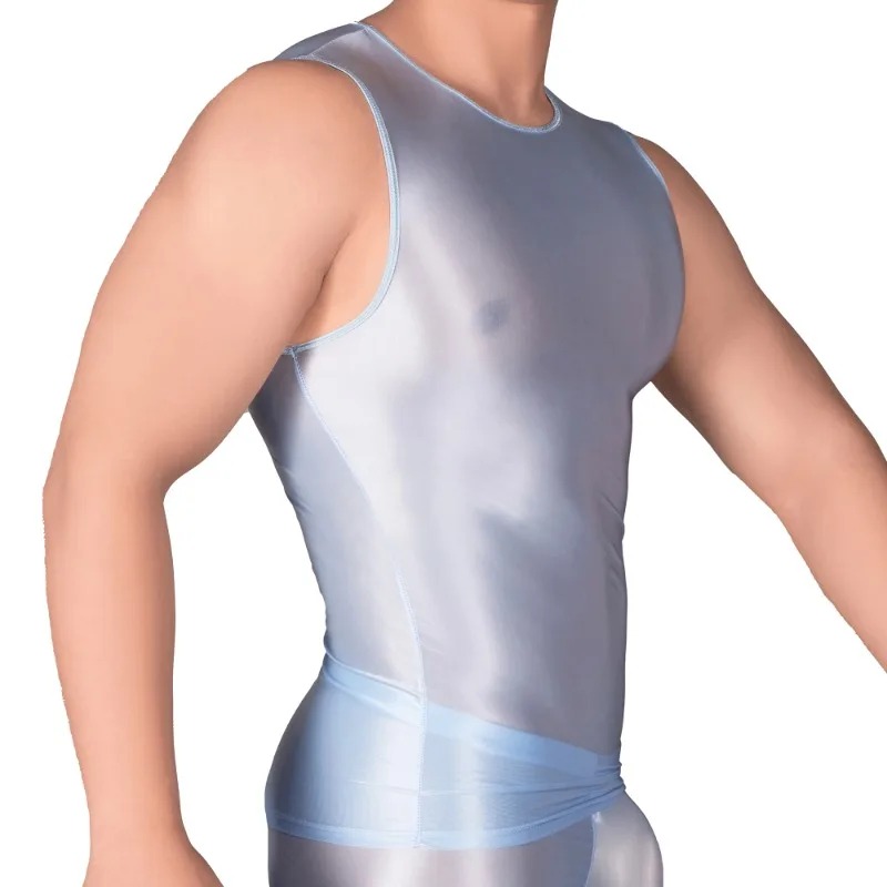 Solid Color Men's Slim Smooth  - Sleeveless Undershirt のレビューと価格