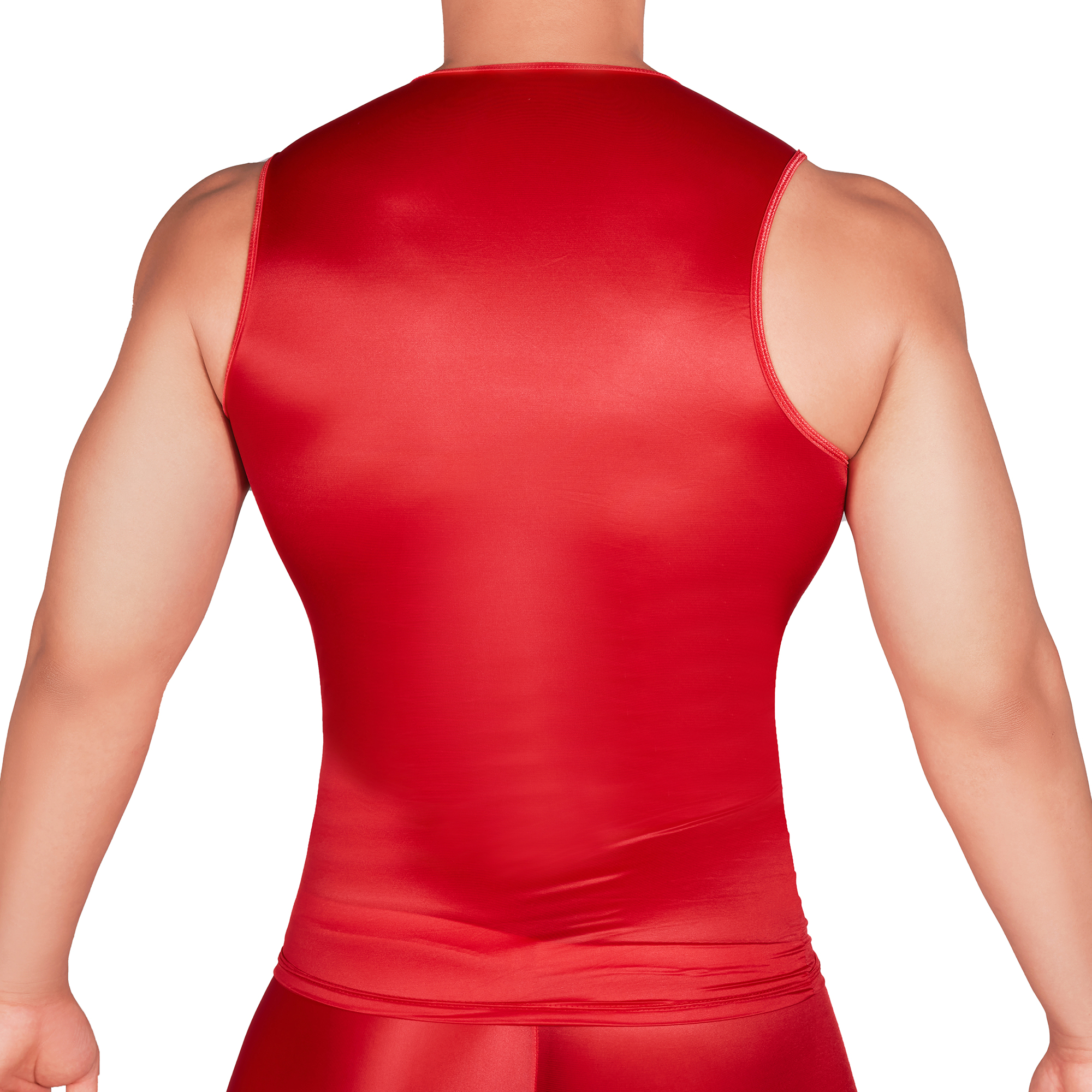 Solid Color Men's Slim Smooth  - Sleeveless Undershirt のレビューと価格