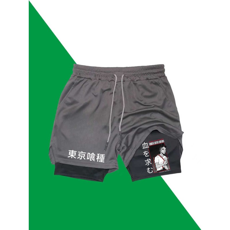 Tokyo Ghoul Print 2in1 Running - Compression Shorts Athletes のレビューと価格