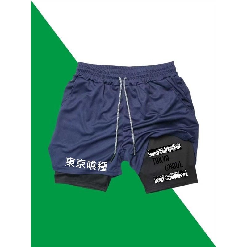Tokyo Ghoul Print 2in1 Running - Compression Shorts Athletes のレビューと価格