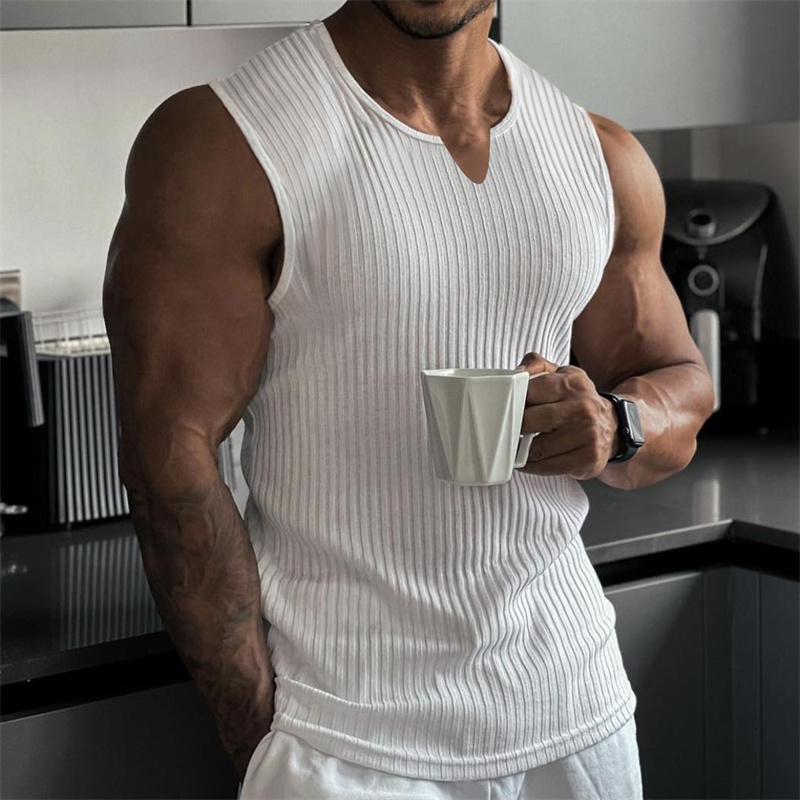 2024 Summer new men V-neck Ves - Undershirt Crew Neck のレビューと価格