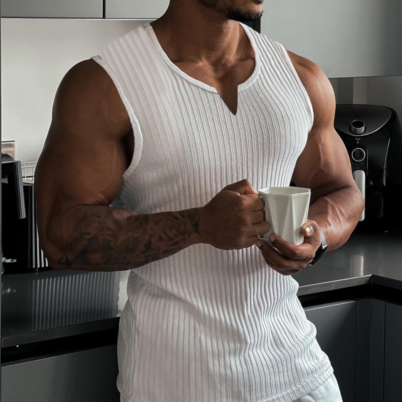 2024 Summer new men V-neck Ves - Undershirt Crew Neck のレビューと価格