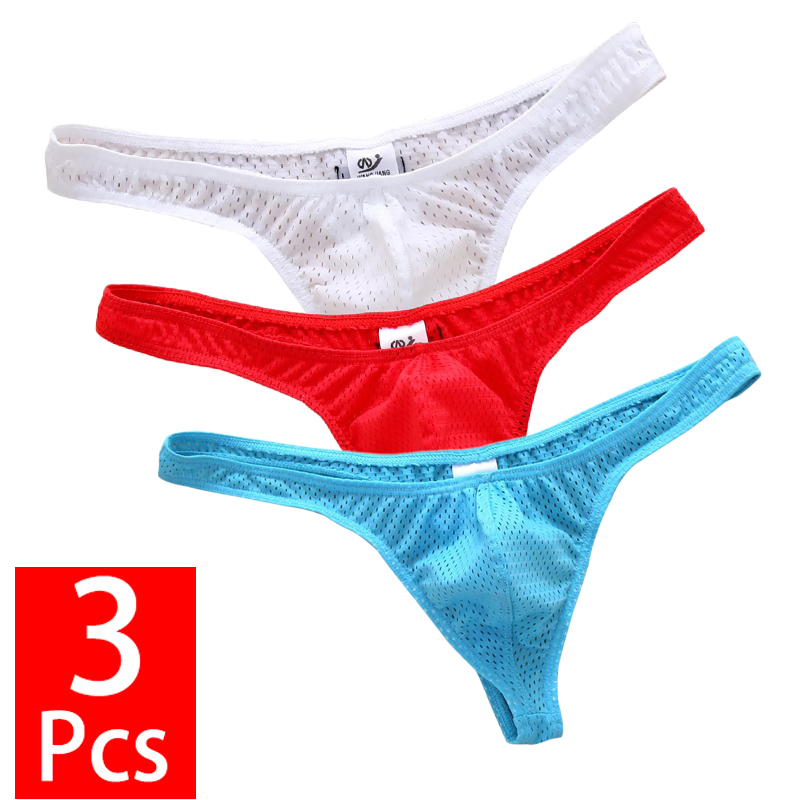 3PCS/Lot Men G-string And Thon - Multi Pack Underwear のレビューと価格