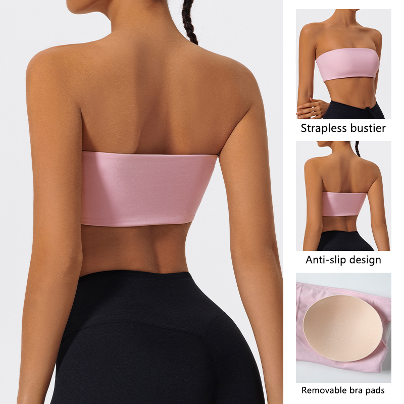 Strapless Sports Bra Gym Crop  - Quick Dry Underwear のレビューと価格
