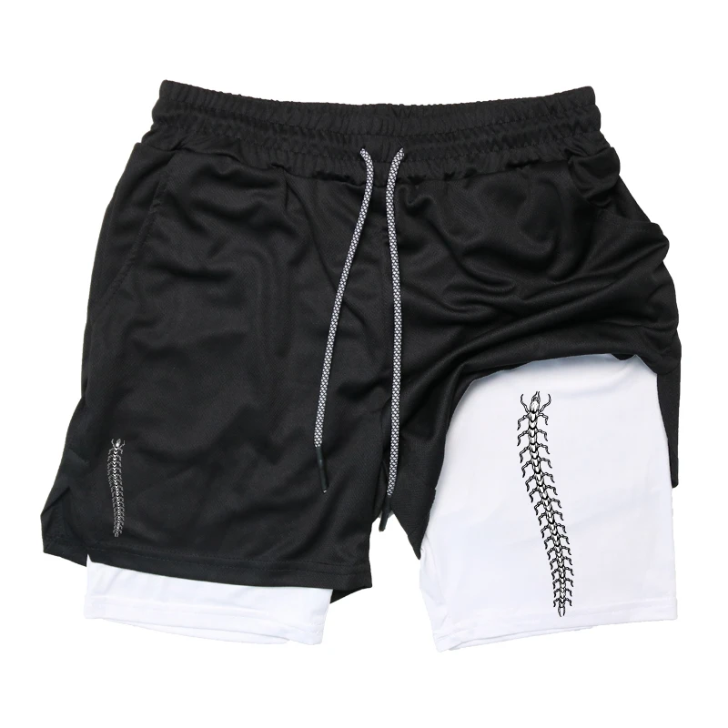 Print 2 in 1 Running Shorts fo - Compression Shorts Athletes のレビューと価格