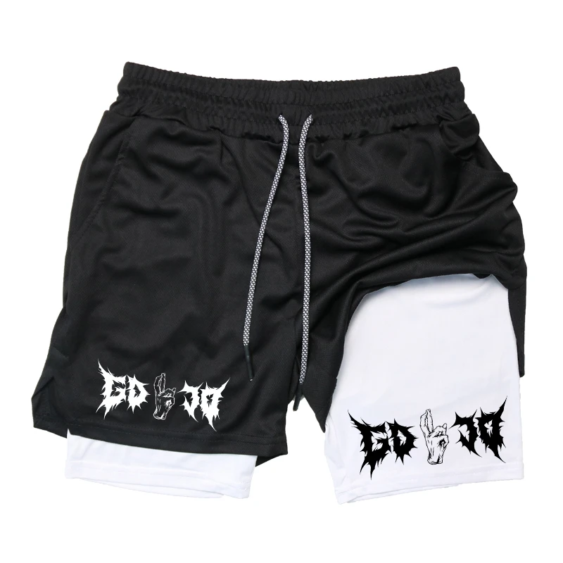 Print 2 in 1 Running Shorts fo - Compression Shorts Athletes のレビューと価格