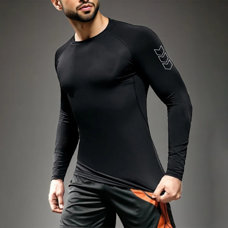 Men Quick-dry T-shirt Long Sle - Base Layer Top のレビューと価格