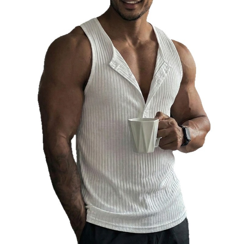 Sporty Tank Top Solid Color Cr - Tank Top Ribbed のレビューと価格