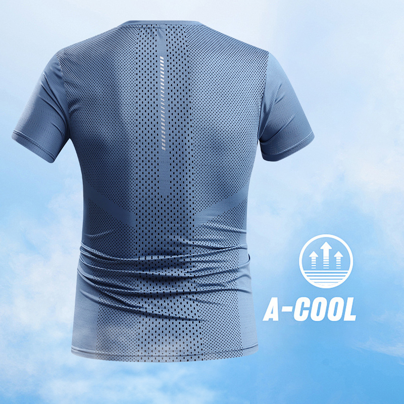 Men Summer Sports T-shirt Quic - T Shirt Tight Fit のレビューと価格