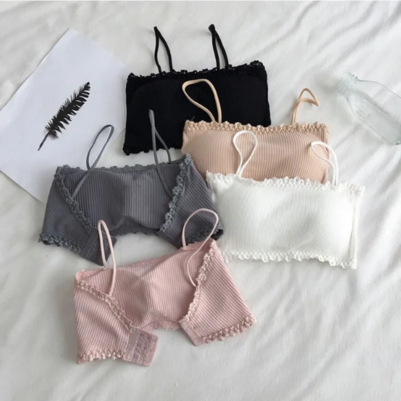 Women's Cotton Bra Female Tube - Suspender Tank Top のレビューと価格